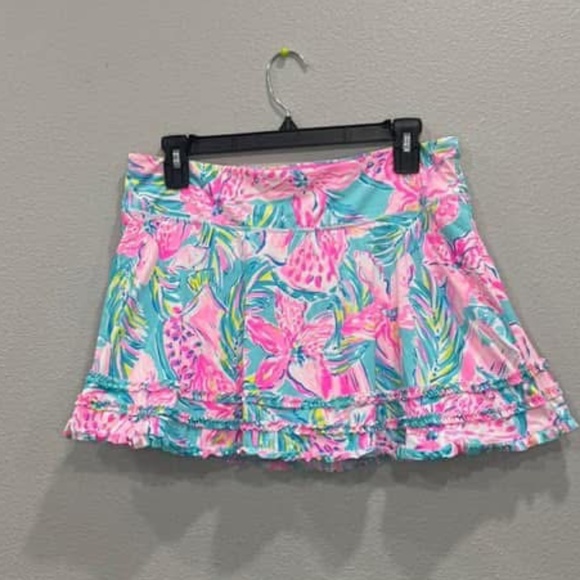 Lilly Pulitzer Dresses & Skirts - Lilly Pulitzer Fionna Skort Luxletic Turquoise Oasis Golden Hour Size XL & L